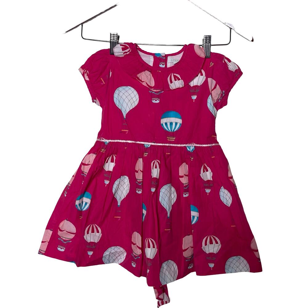 Livly hot pink hot air balloon cotton short sleeve dress sz 3T